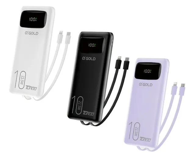Powerbank 10000mah Carregador Celular Portátil Turbo A'gold
