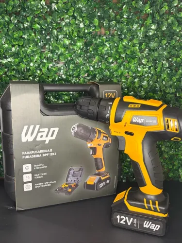 Parafusadeira e Furadeira WAP 12V com Kit de Brocas e Bits