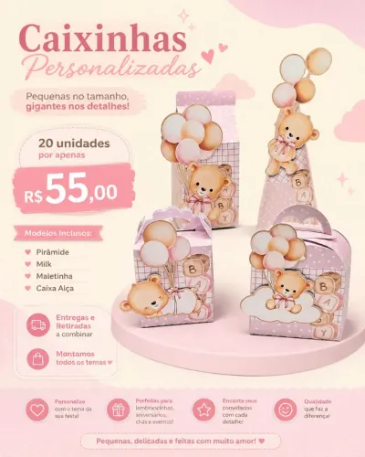 20 caixinhas personalizadas 