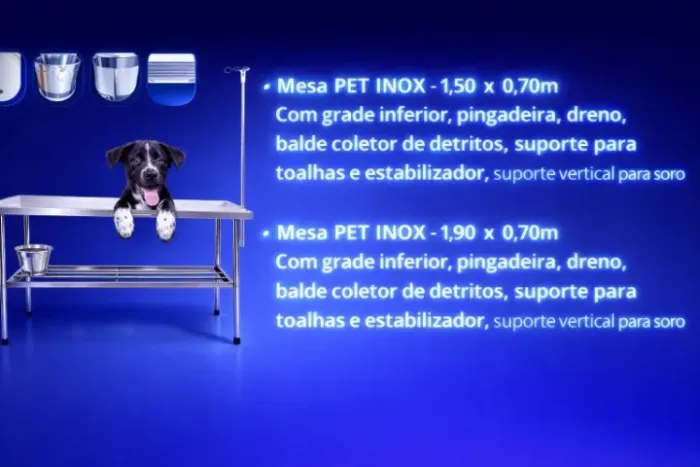 Mesa Pet inox