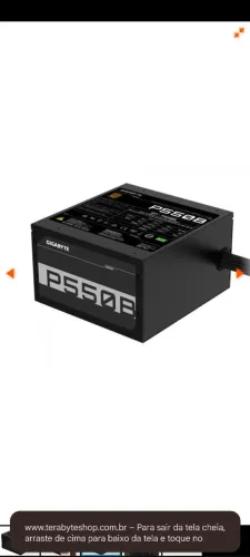 Fonte gigabyte P550b 550w 80 plus Bronze. PFC ATIVO