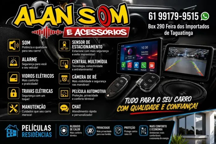 Loja especializada em película e acessórios automotivos