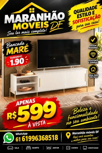 Bancada maré para tv