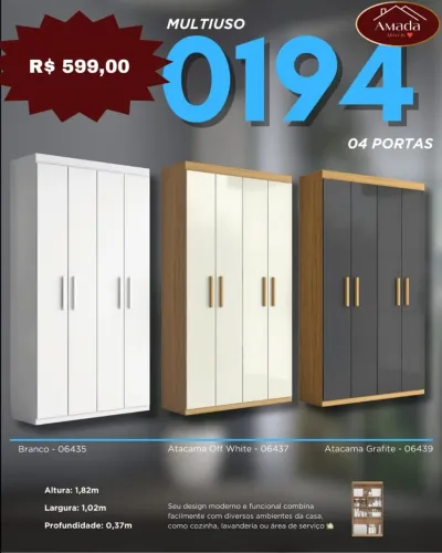 Multiuso 0194 04 portas - à pronta entrega 