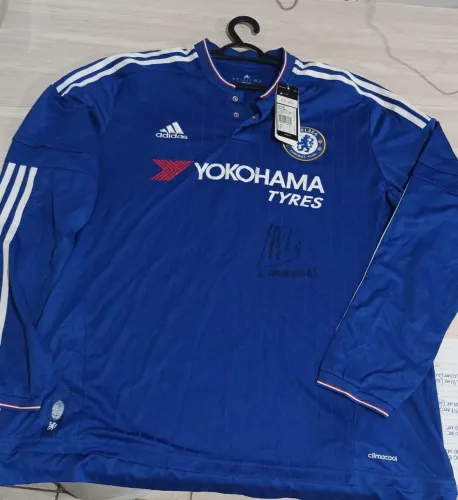 CAMISA OFICIAL DO CHELSEA, ADIDAS climacool, ASSINADA PELO JOGADOR FÀBREGAS, 2015/2016