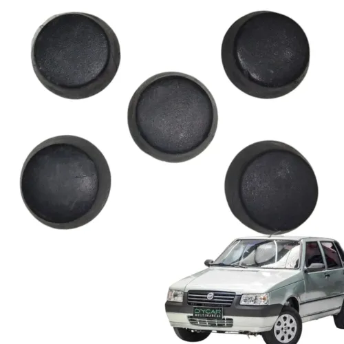 5 Unidades Tampão Parafuso Cinto Fiat Uno Mille V15 Et5249 Preto