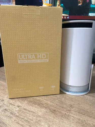 NOVO Projetor HY300 Original Portátil Smart Android 11 4K Ultra HD HDMI Wifi Bluetooth
