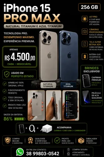 iPhone 15 pro max 256 gb
