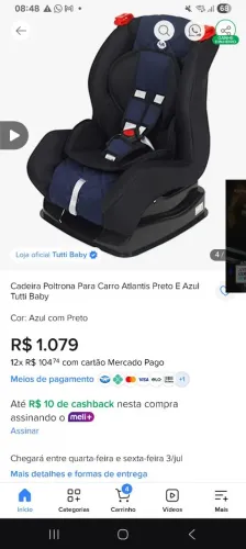 Cadeira infantil reclinável Tutyi Baby