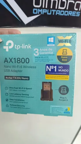 Adaptador Wifi Sem Fio Usb Archer Tx20u Nano Ax1800 Tplink - Coimbra Computadores Entrega