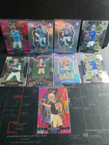 9 Rookie Cards QBs NFL Panini Select 2025 - Cam Ward, Jaxson Dart, Shedeur e + 2