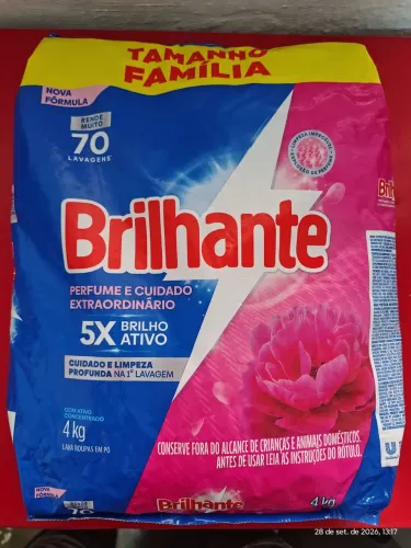 Sabão em pó brilhante 4 kg 