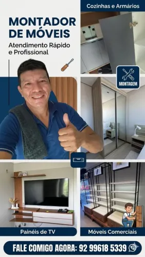 Montador de móveis Atendo toda Manaus ctt pelo whatsapp 92/99618.5339