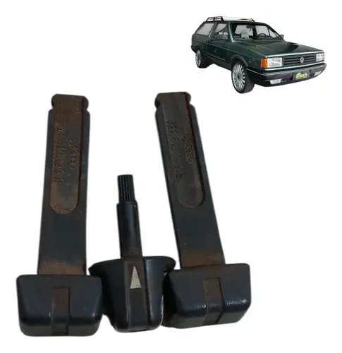 Kit 3 Botoes Painel Comando Ventilaçao Parati Gl 1988 1995 Preto