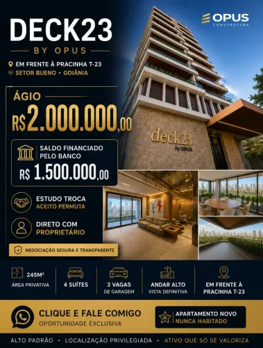 Deck 23 By Opus - 245mt2 - ja financiado - Direto com dono