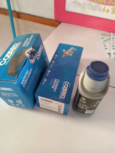 Kit de freio do Clio 1.0/1.6 cilindro e sapatas de freio e óleo. 