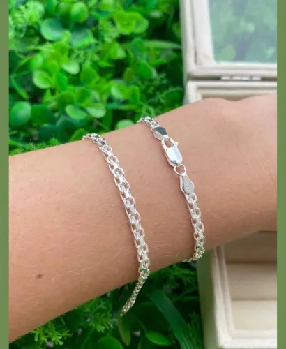 Pulseiras de prata italiana