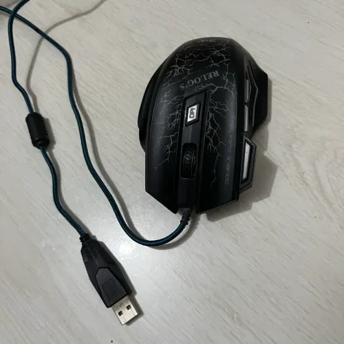 Mouse Gamer Relog?s com Fio - LED, Botões Laterais e Ajuste de DPI