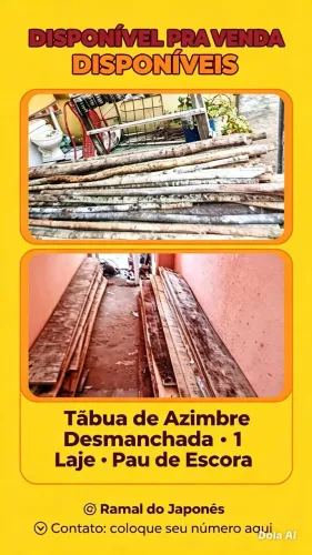 desmanchando uma laje temos Tábua de Azinbre e Pau De Escora