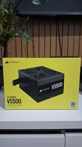 Fonte Corsair VS500 500W 80 Plus - Semi-Nova com Caixa Original