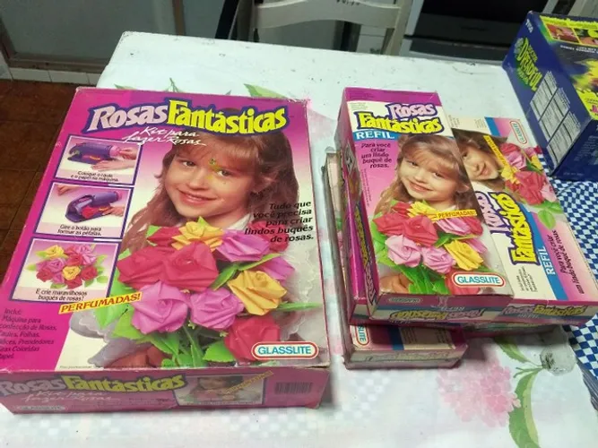 Brinquedo anos 80 glasslite rosas fantástica