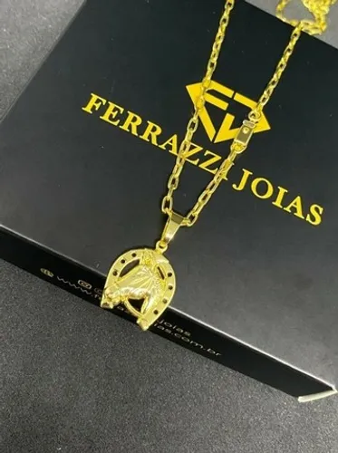 JOIAS masculinas banhadas a OURO 18K com 1 ano de garantia