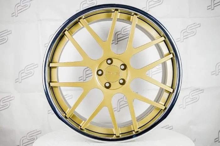 Rodas GFG Grest Dourada Borda Cromo 5x112 -22x9 e 22x11 aro 22 duas talas