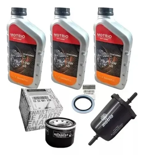 Kit Revisão Óleo E Filtros Renault Kwid 1.0 12v Original
