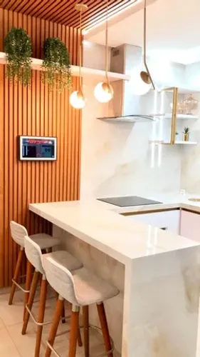 Pia de cozinha em porcelanato