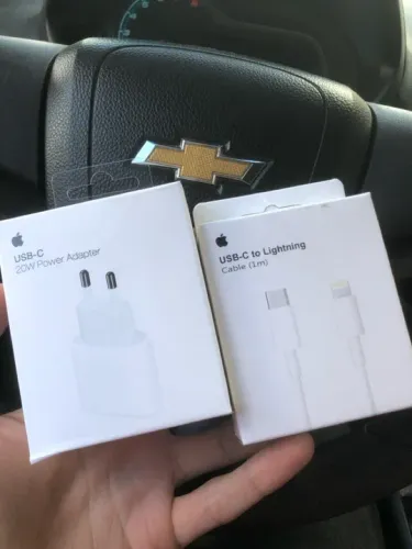 Carregador iPhone Apple 20W + Cabo USB-C para Lightning NOVO ENTREGA GRÁTIS