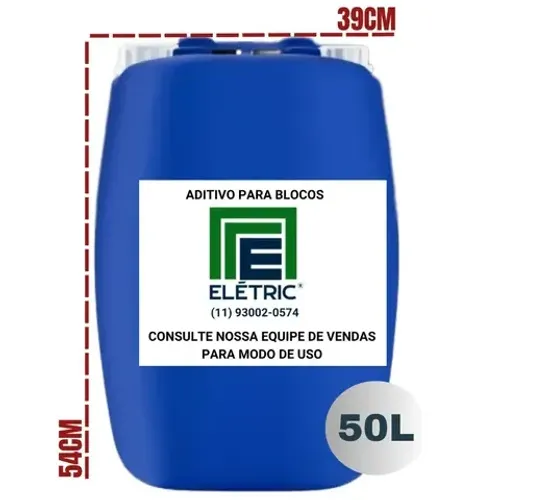 Aditivo Plastificante de Alta Performance Plastificante Para Artefatos de Cimento 50L
