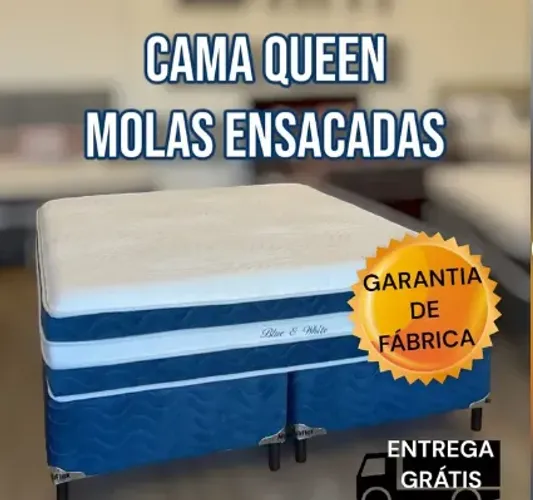 Preço Especial+Frete Gratis!!Cama Box Casal Queen Size (Molas Ensacadas)