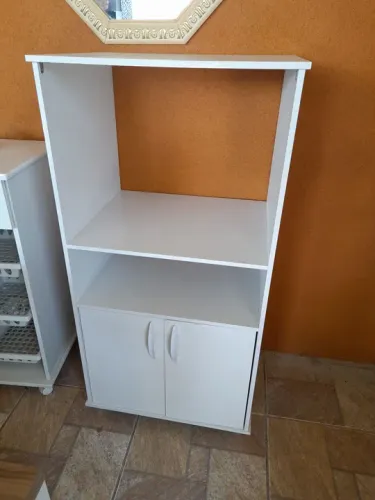 Armário balcão semi aberto - Branco 
