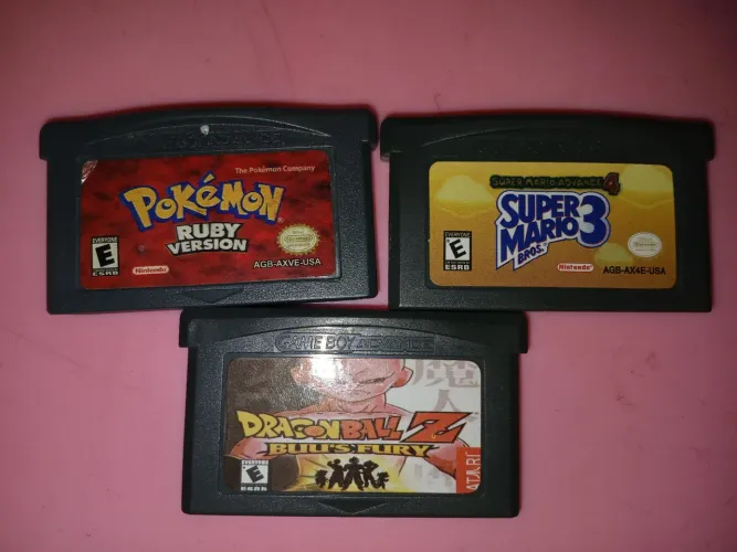  Jogos Game Boy Advance Paralelos - Pokemon Ruby, Super Mario Bros 3 e Dragon Ball Z
