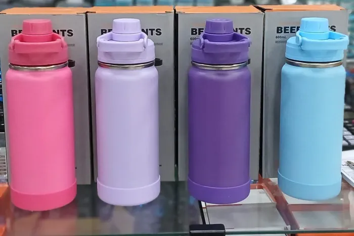 Garrafa térmica 600ml utensílios para bebida