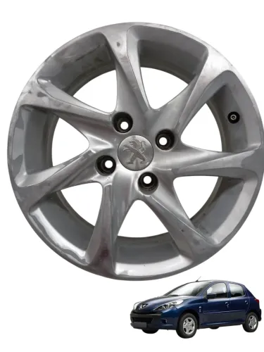 Roda Liga Leve Aro 15 Peugeot 208 1.0 Allure 2014 2015
