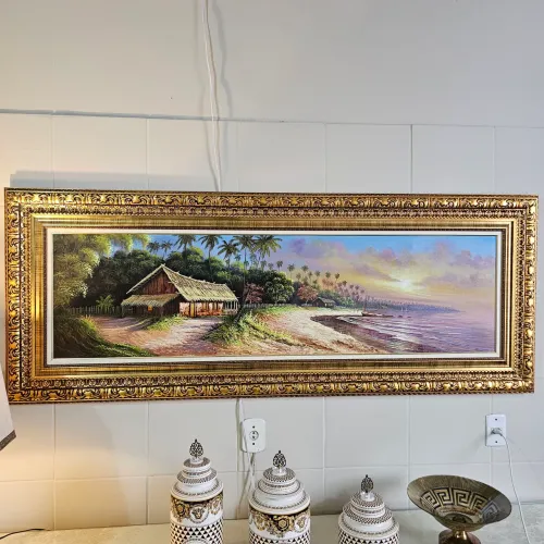 Decoração luxo, quadro grande acrílico sob tela artista J.Fernando 