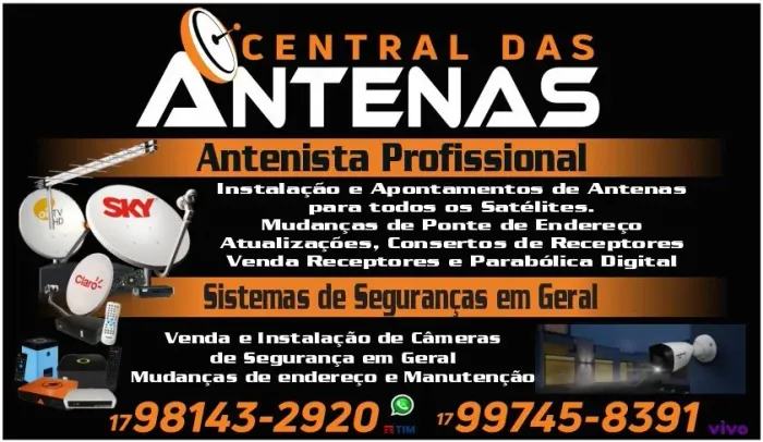 Instalação e Apontamento de Antenas R$80 reais