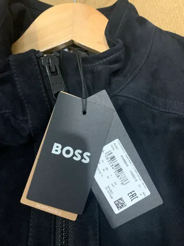Jaqueta couro camurça Hugo Boss