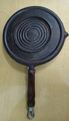 Chapa Bifeteira Frigideira 25cm de Ferro Fundido Maciço *Anos 70*Vintage 