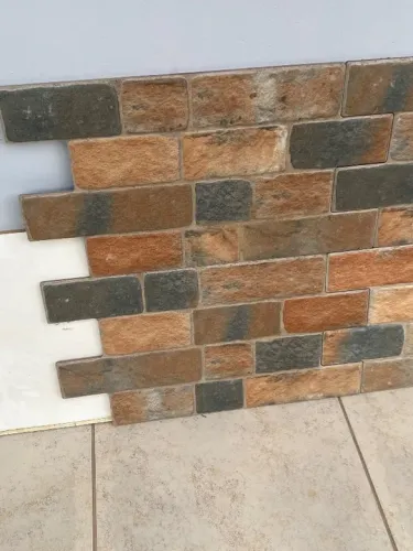 azulejo de tijolinho à vista