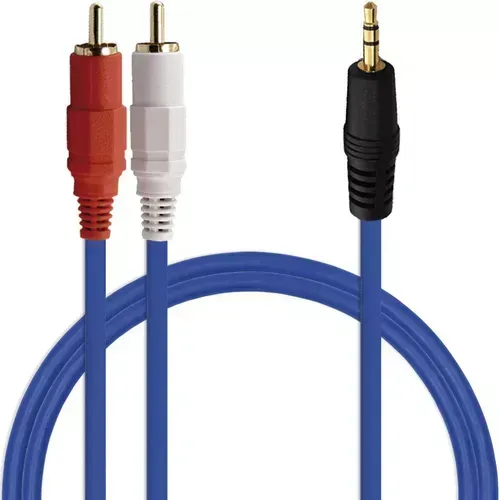 Cabo Reforçado Auxiliar P2 Macho x RCA Macho Áudio 1,5m