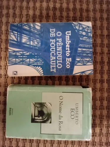 Umberto Eco - 2 livros: O Pêndulo de Foucault e O Nome da Rosa