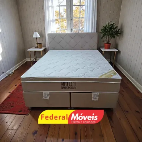 Cama Box Casal Colchão + Base 1,58m (sem cabeceira) TEMOS CREDIÁRIO