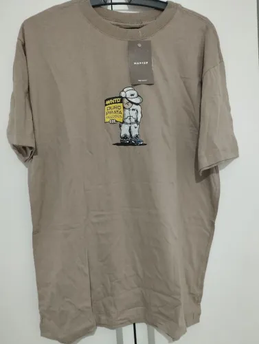 Camiseta Wanted - Bege - Tamanho G
