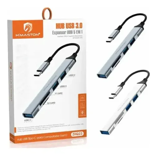 Hub Tipo C Leitor Cartão De Memória Usb 3.0 Pc Hmaston Zhq23
