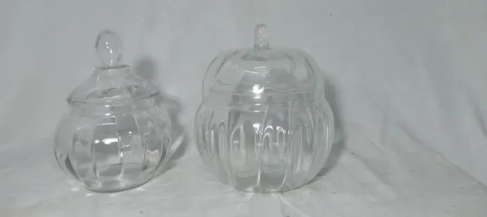 Bomboniere com tampa em Cristal - 2 peças
