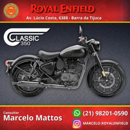 Royal Enfield CLASSIC 350 2026 0KM Stealth Black - Consultor Marcelo Mattos