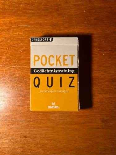 Pocket-Quiz Gedächtnistraining - CARDS/CARTAS PARA TREINAR IDIOMA ALEMÃO - EM ÓTIMO ESTADO