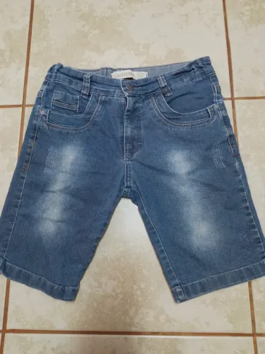 Bermuda jeans infantil masculina paparrel tamanho 16